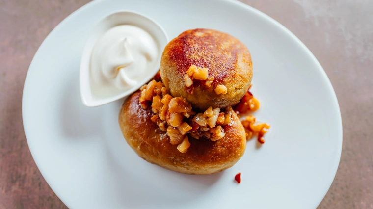 Fried Cepelīni with Meat