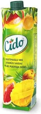 Multifrūktu sula 100%, 1 l, Cido